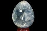 Crystal Filled Celestine (Celestite) Egg Geode - Madagascar #100041-1
